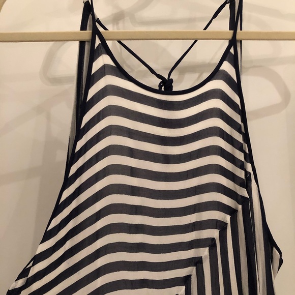 Urban Outfitters Navy and White Striped Dress - Picture 2 of 5